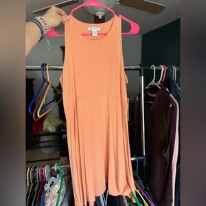 Athleta Sleeveless Midi Dress in Vibrant Orange